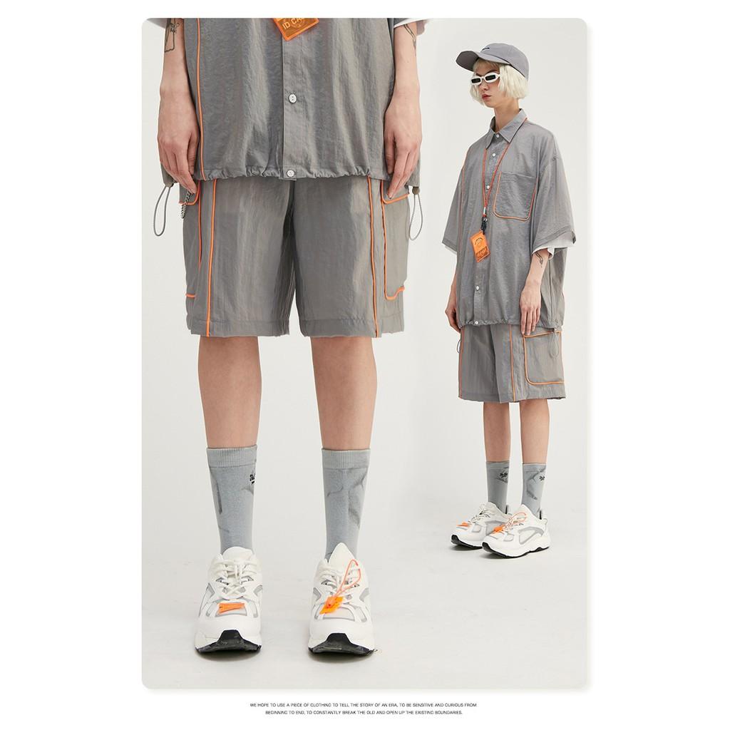 Set Sơ mi tay lỡ unisex form rộng inflation thời trang hè cao cấp