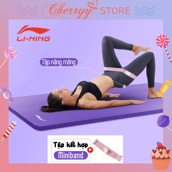 Thảm Tập LiNing Chính Hãng 10mm 15mm - Thảm Tập Yoga Chống Trượt - Thảm Tập Gym, Yoga Tại Nhà