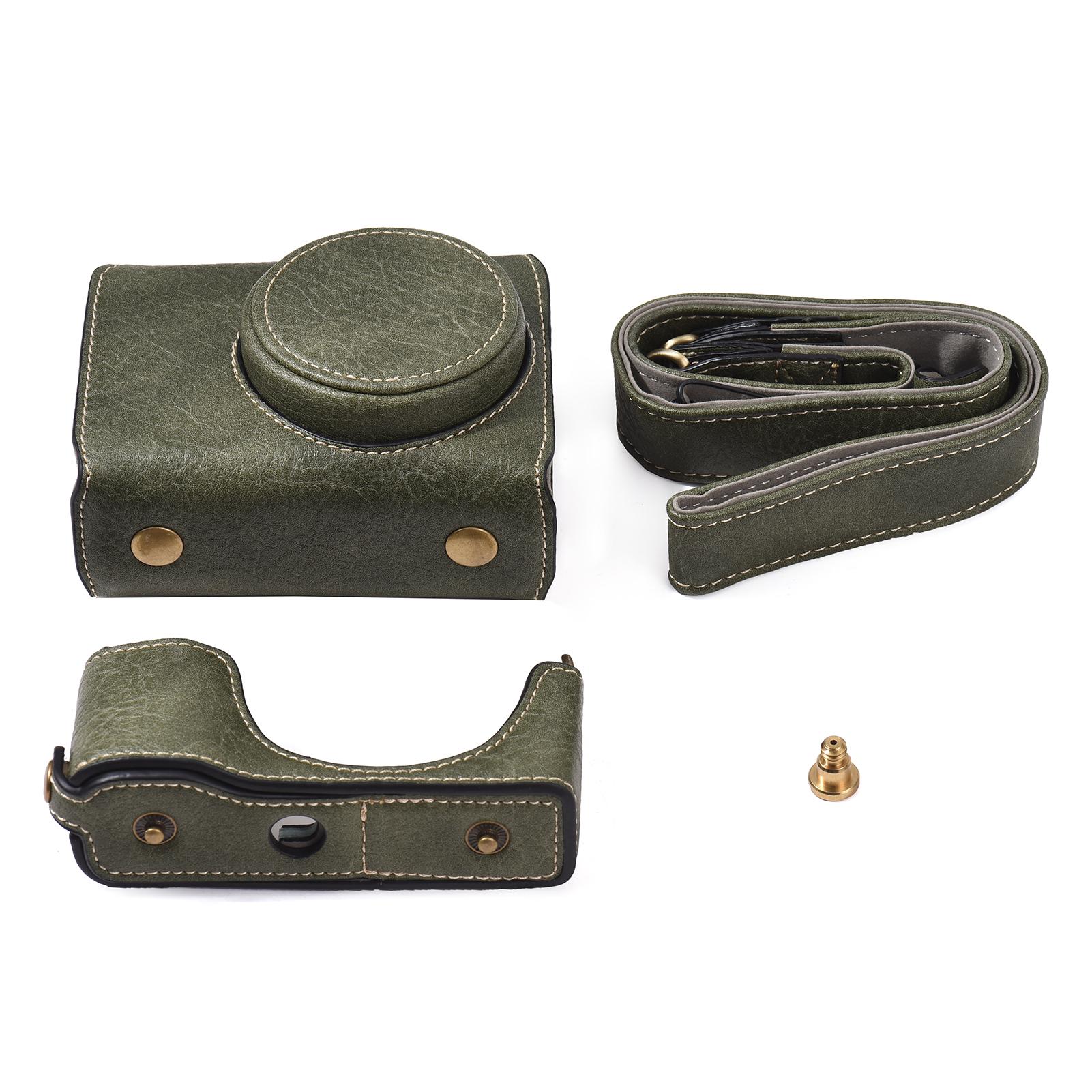 Portable Camera Case Synthetic Leather Camera Carry Bag with Shoulder Strap Replacement for Ricoh GR3 GR III/ GR3X Camera