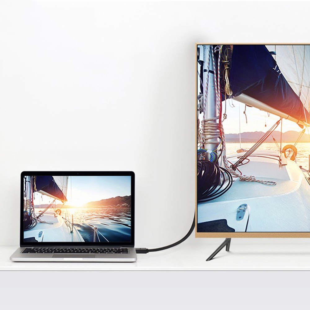 Cáp HDMI 2.0 Tròn Dẻo Hỗ Trợ 4K Ugreen HD104 - Dài 1m, 1,5m, 2m, 3m, 5m - Bảo hành chính hãng 18 tháng 1 đổi 1- Hàng Chính Hãng