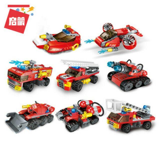 Bộ lắp ráp 8 in 1 mô hình xe cứu hộ 1410
