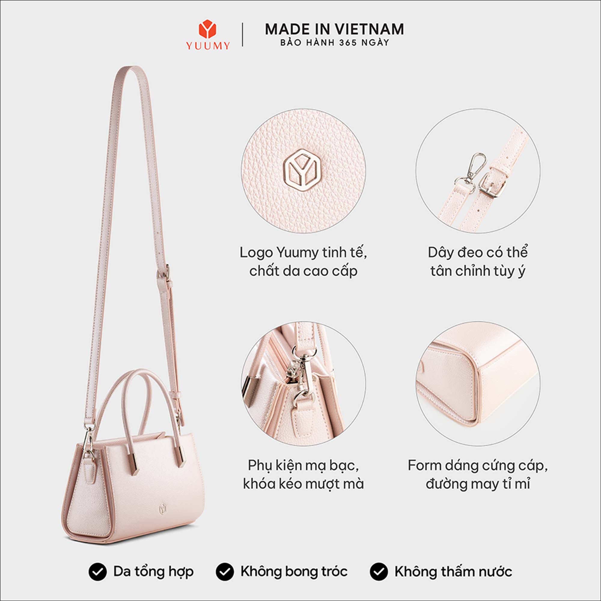 Túi đeo chéo nữ YUUMY YN283 (BST Pink Obsessed)