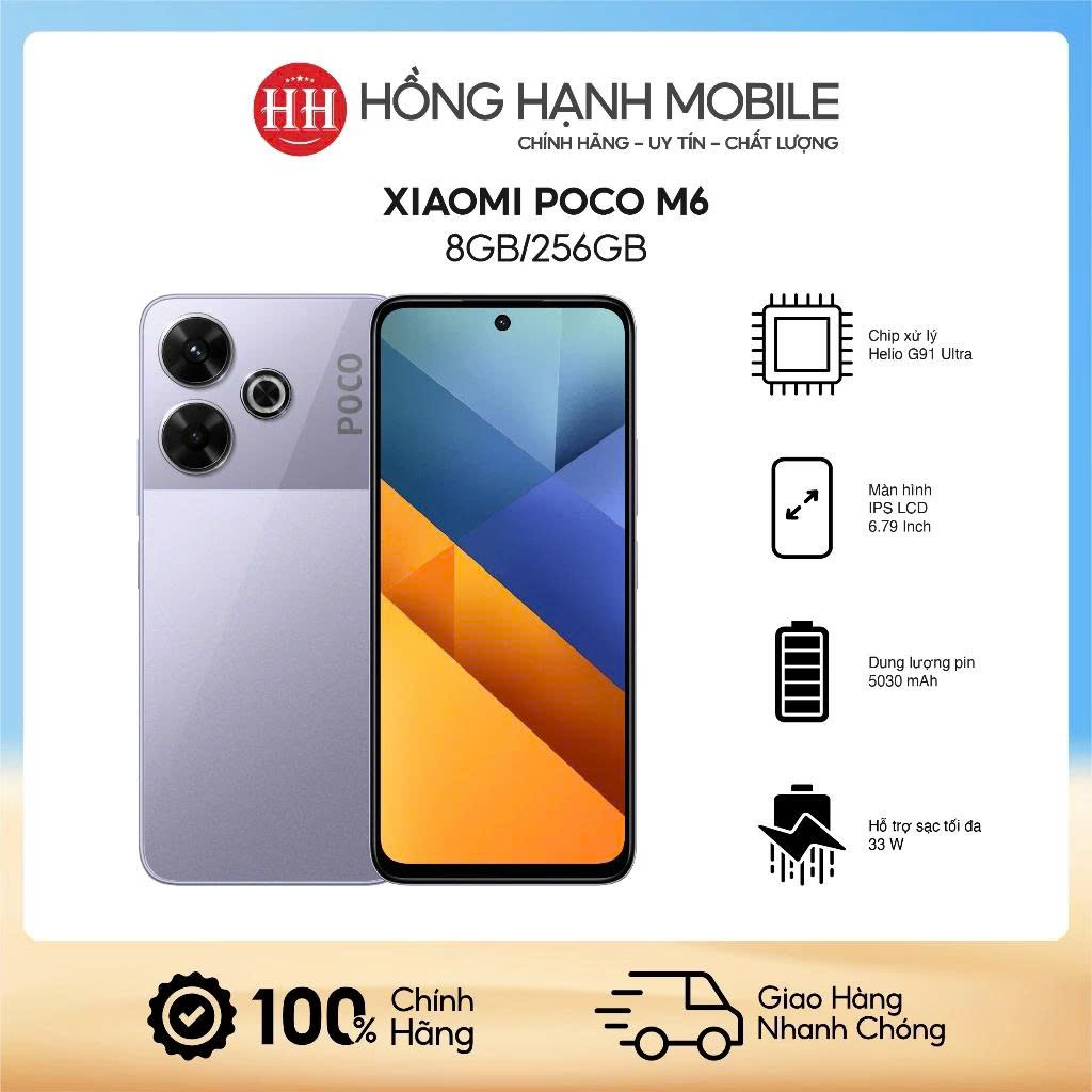 Điện Thoại Xiaomi POCO M6 8GB/256GB - Hàng Chính Hãng