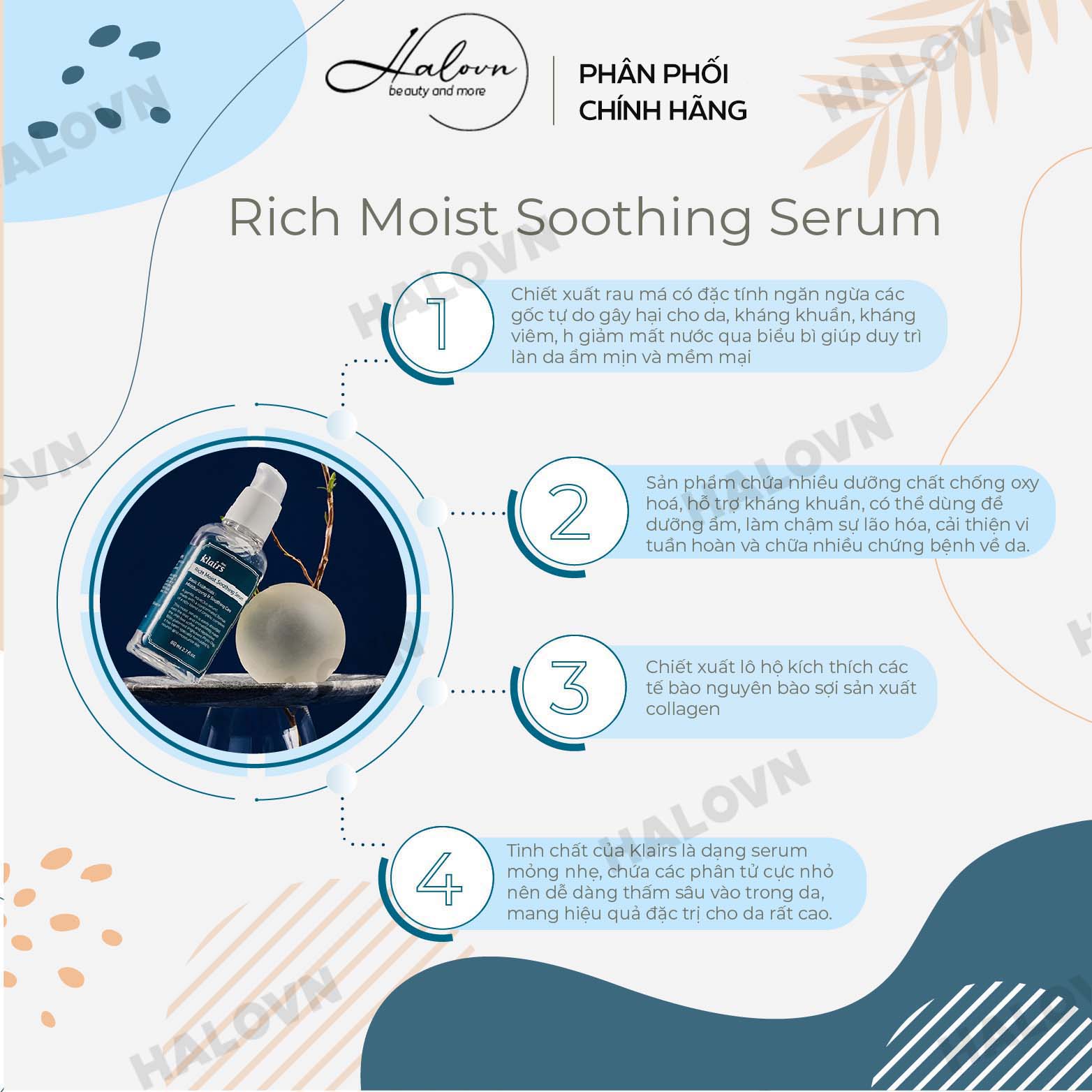 Serum Dưỡng Ẩm, Ngăn Ngừa Lão Hóa Dear, Klairs Rich Moist Soothing 80ml