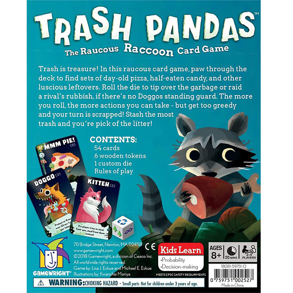 Thẻ Bài Boardgame Trash Pandas Độc Đáo Vui Nhộn
