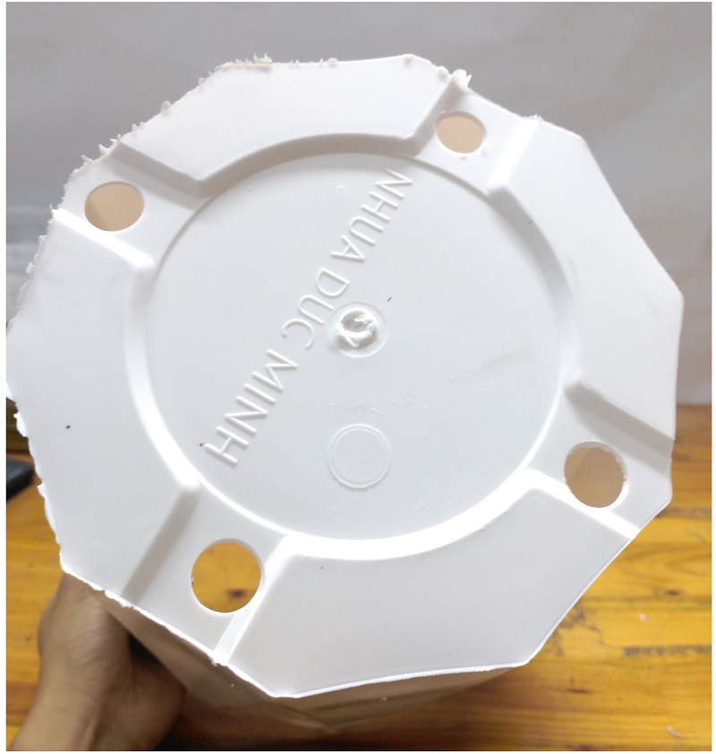 5 Chậu nhựa Kim Cương SO1, KT Miệng 24.5cm x Cao 29cm - Nhựa Đức Minh