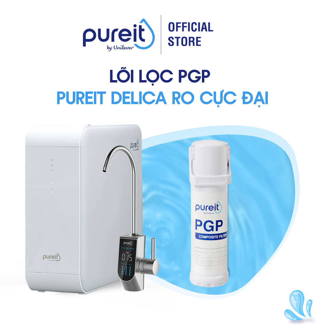 [COMBO TIẾT KIỆM] Máy lọc nước Pureit Delica UR5840 và Lõi lọc CTO, Lõi lọc PGP - Hàng chính hãng