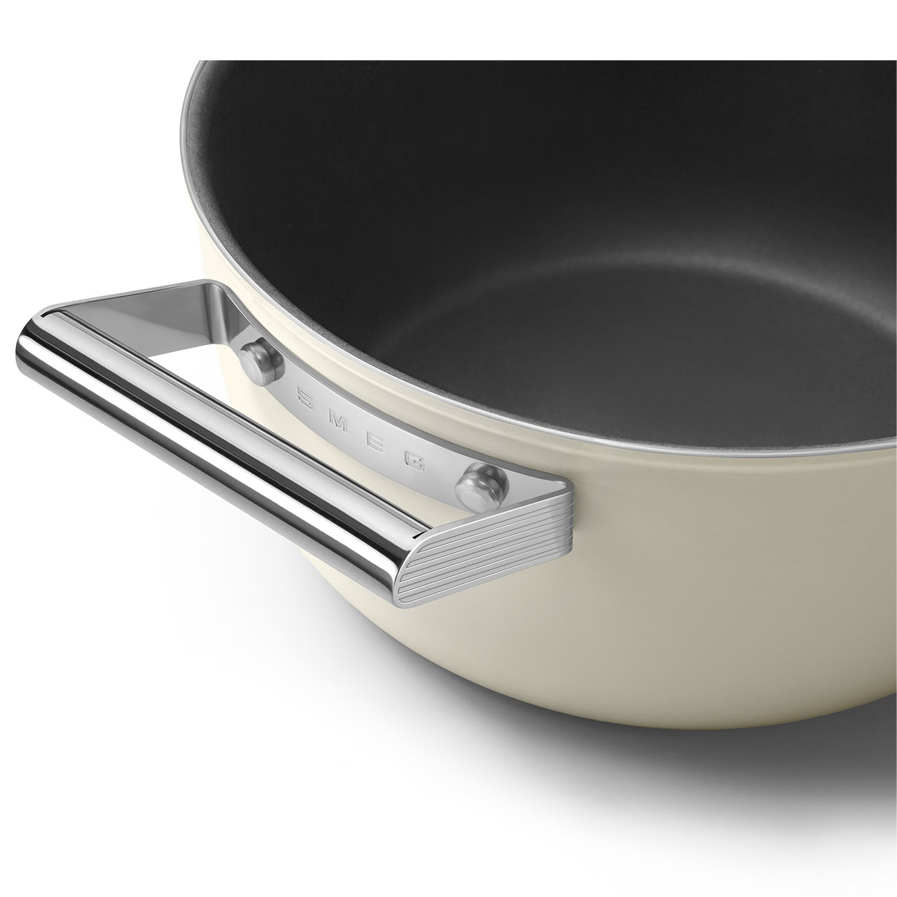 Nồi Smeg Casserole CKFC24411CRM 24cm màu kem - Made in Italy Hàng Chính hãng