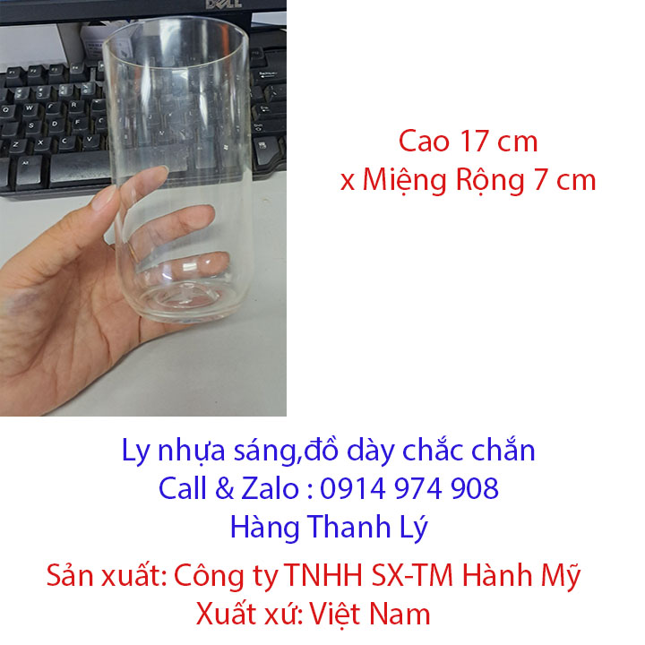 (Thanh lý)Combo 10 ly nhựa trong suốt đế bằng.Hàng công ty thanh lý (có vết trầy xước nhẹ)