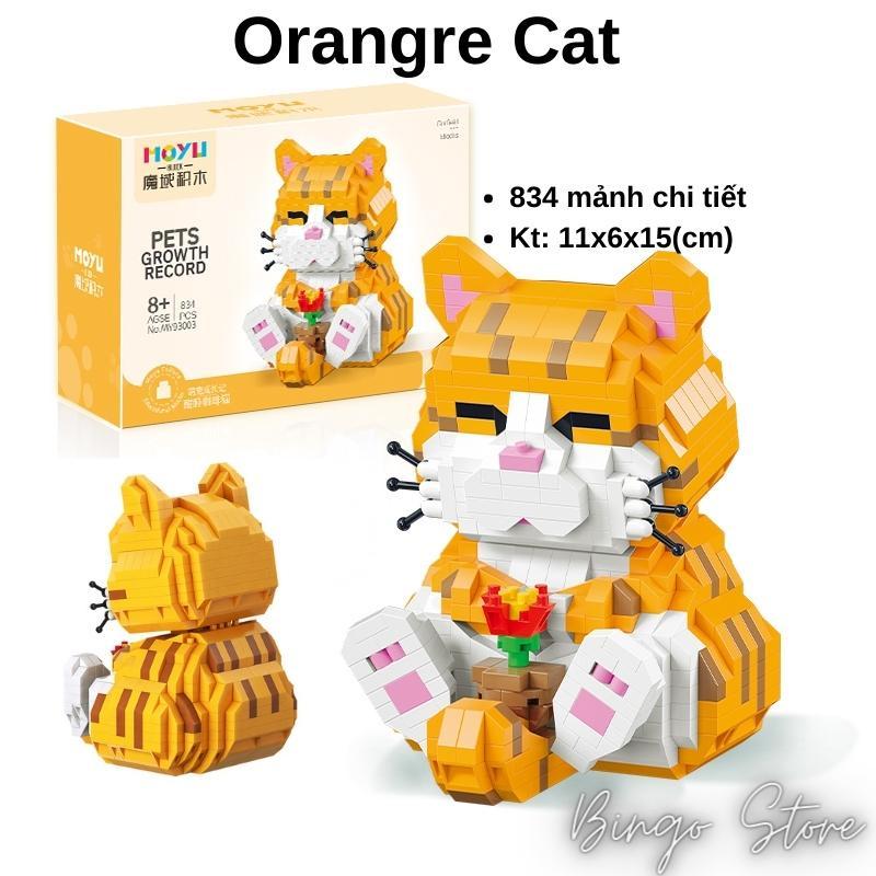 MÔ HÌNH LẮP RÁP THÚ CƯNG ORANGE CAT 834 CHI TIẾT