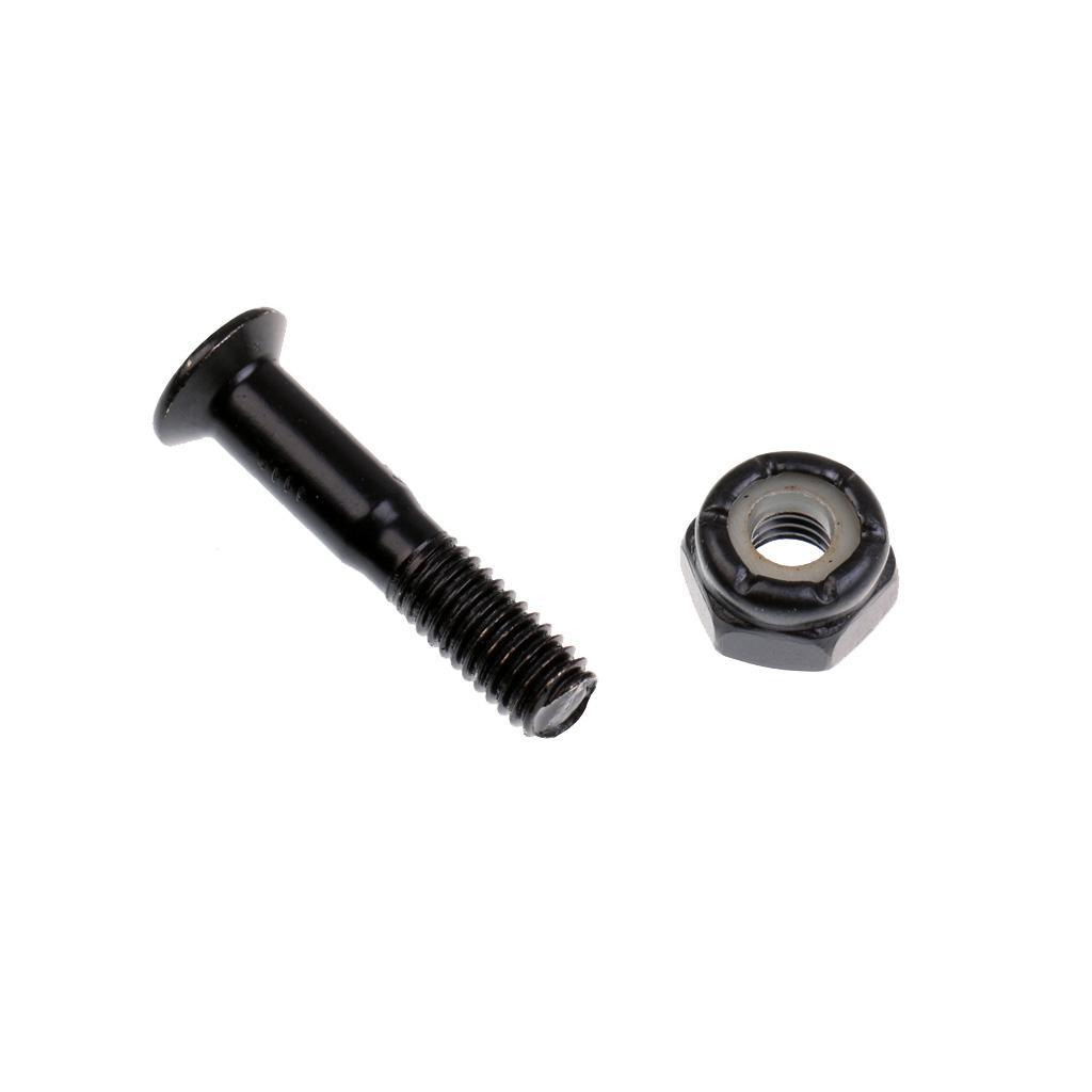 16 Sets Skateboard Screws Nuts Screw Fastener 25mm + 28mm Longboard Carbon Steel Hardware Outdoors