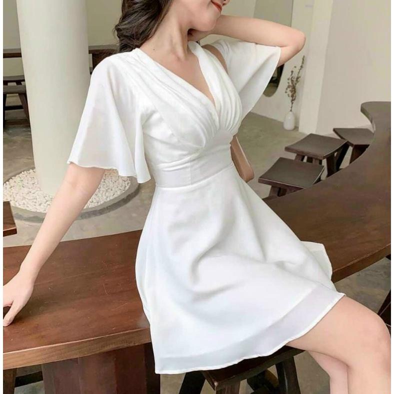 ĐẦM NỮ TAY CÁNH TIÊN NHÚN EO ĐI TIỆC