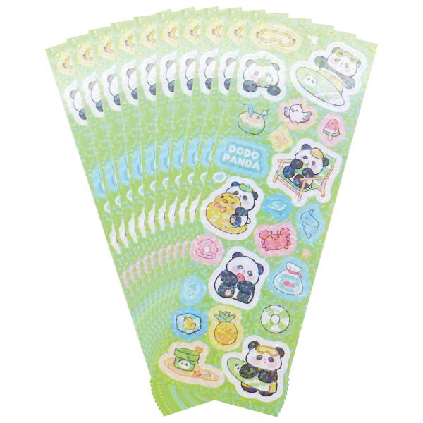 Bộ 10 Tờ Sticker Panda Gấu Trúc - WanLongDa SZ-408