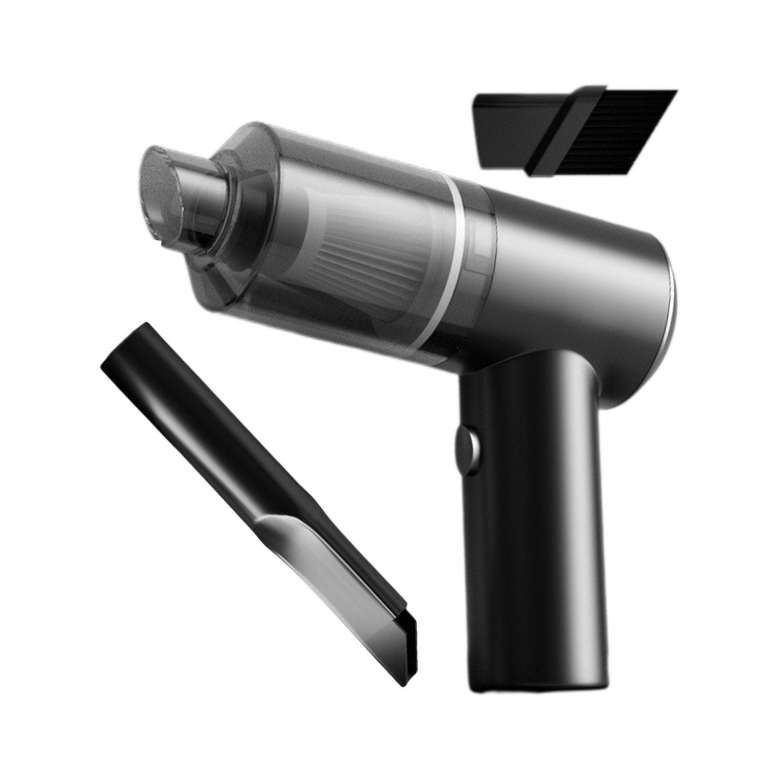 Mini Cordless Handheld Vacuum Cleaner with LED Light Detachable Black