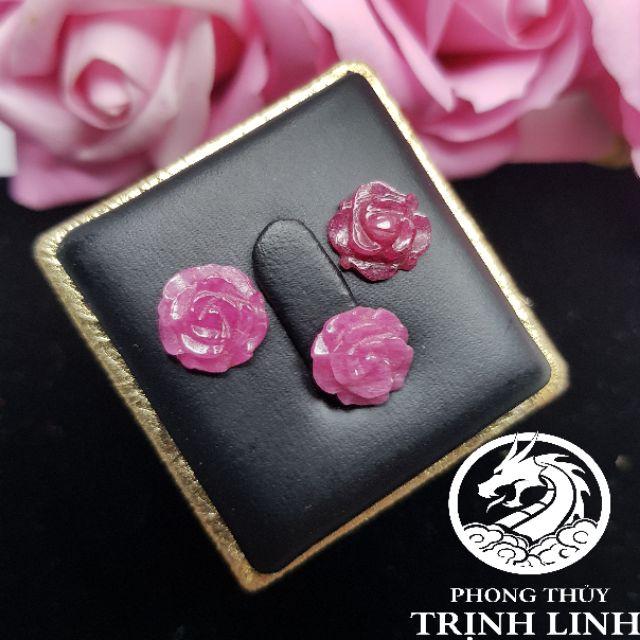 MẶT NHẪN HOA MẪU ĐƠN HỒNG MINI