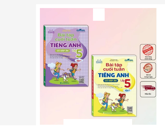 Sách - Global success Bài tập cuối tuần Tiếng Anh lớp 5 ( Có đáp án ). Trọn bộ 2 tập