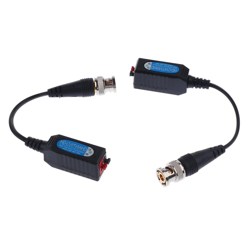 HD Video Balun,Mini Passive Transceivers Coax BNC Gold Plated Connector for Security/Surveillance Camera Systems
