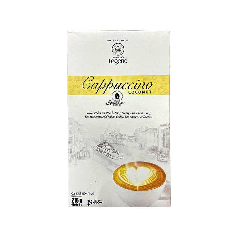 Cà phê Cappuccino Coconut Trung Nguyên Legend - Hòa tan Dừa - Hộp 12 gói