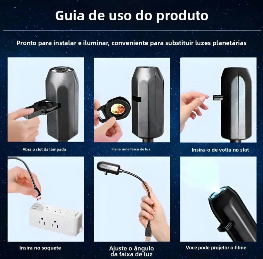 Đèn Chiếu Hành Tinh Mặt Trăng, Trái Đất, Mặt Trời, Ngôi Sao 3D Xoay 360 Độ