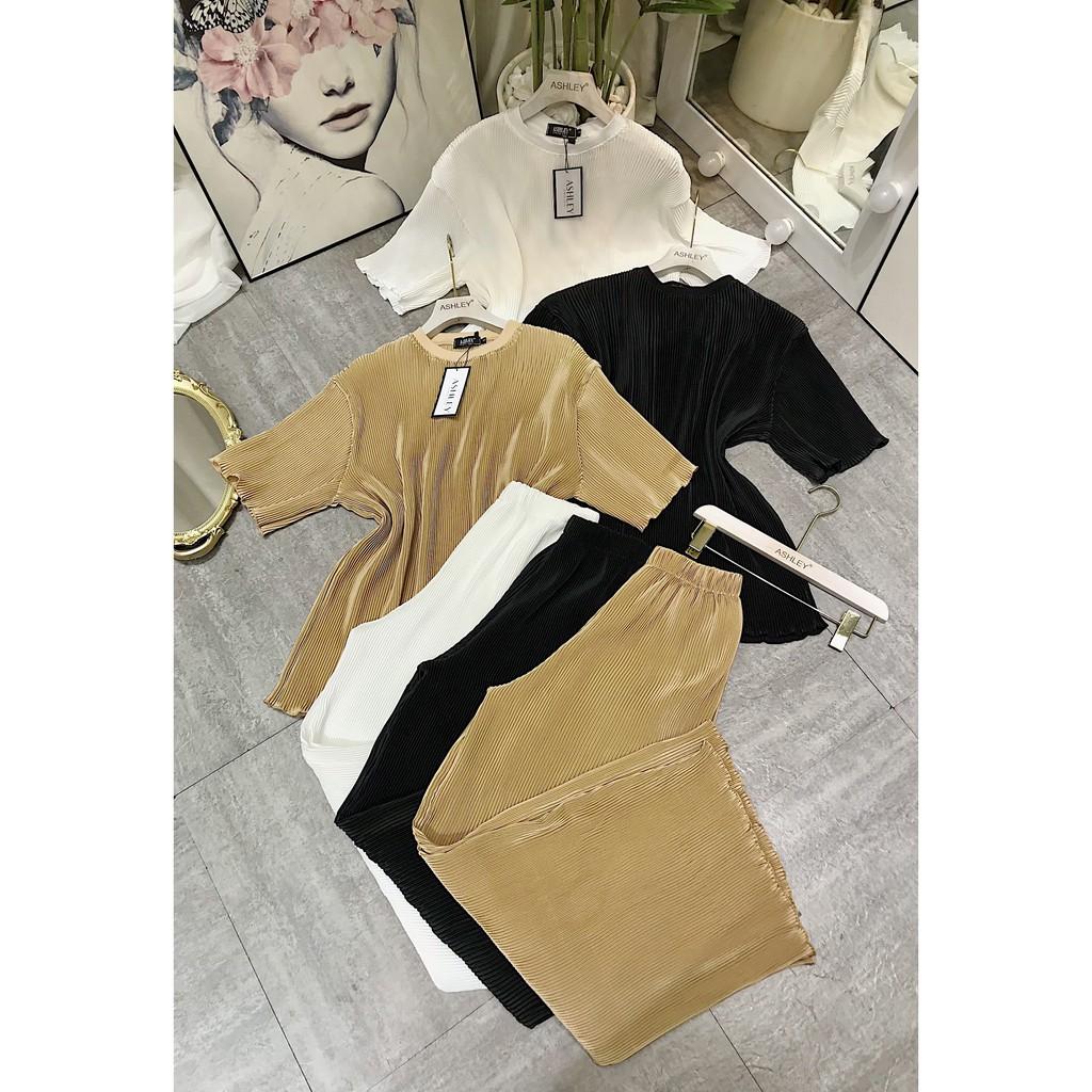 SET ÁO PHÔNG DẬP LY KÈM QUẦN SUÔNG HOT HIT