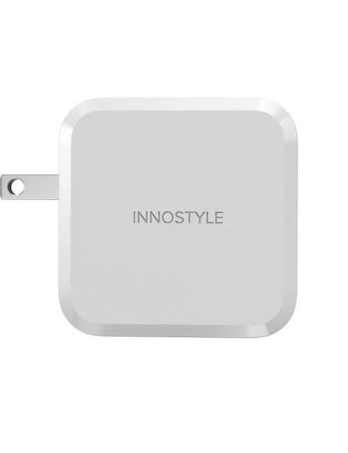 Adapter Sạc 2 Cổng 65W Innostyle GAN ZENI Tích Hợp Cổng USB Type-C Hỗ Trợ Sạc Nhanh Power Delivery PD 65W - Hàng Chính Hãng