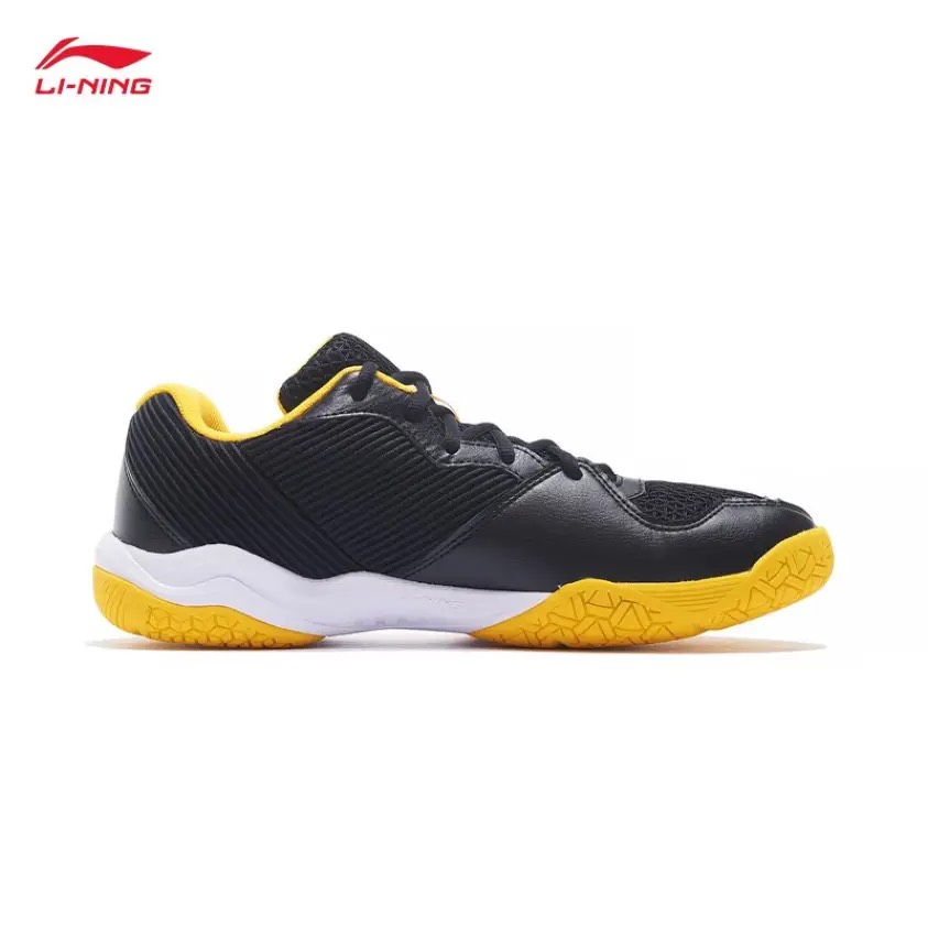 Giày cầu lông nam Lining chính hãng AYTS016-5 mẫu mới màu đen vàng trẻ trung năng động-tặng tất thể  thao bendu
