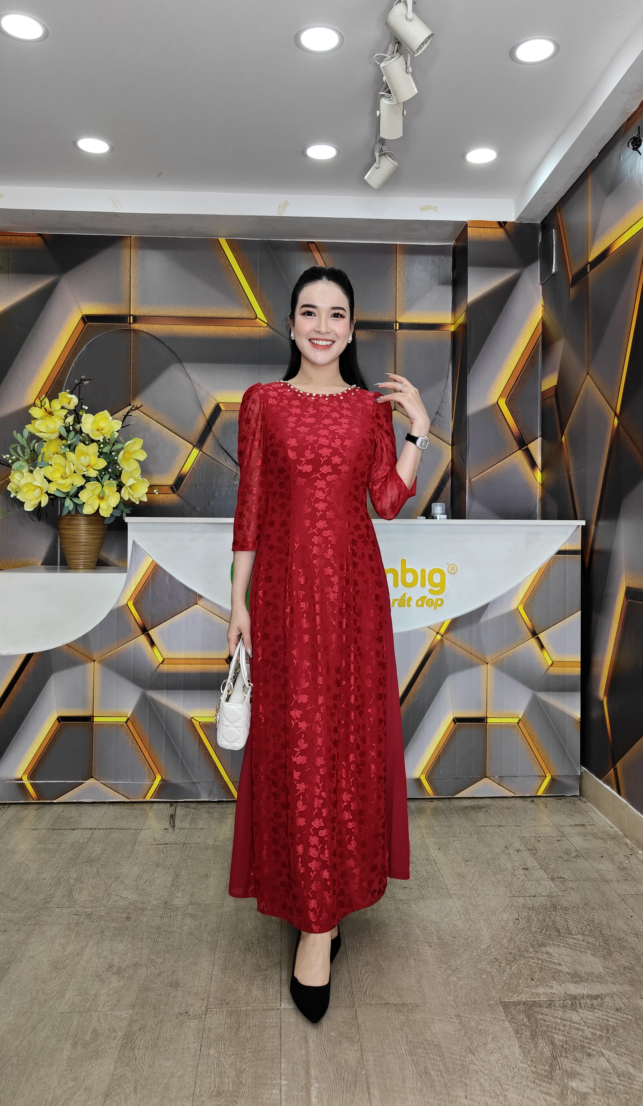 Đầm giả áo dài - Y1730 - Thương hiệu Zonbig