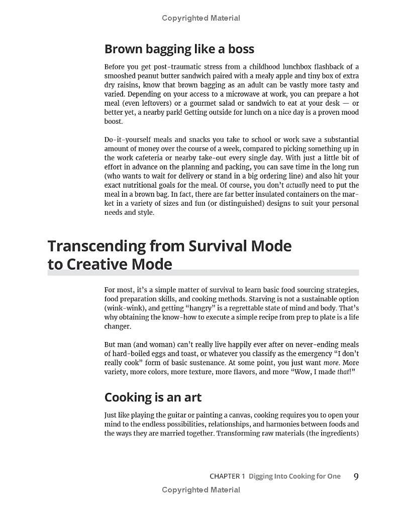 Sách ngoại văn: Cooking For One For Dummies