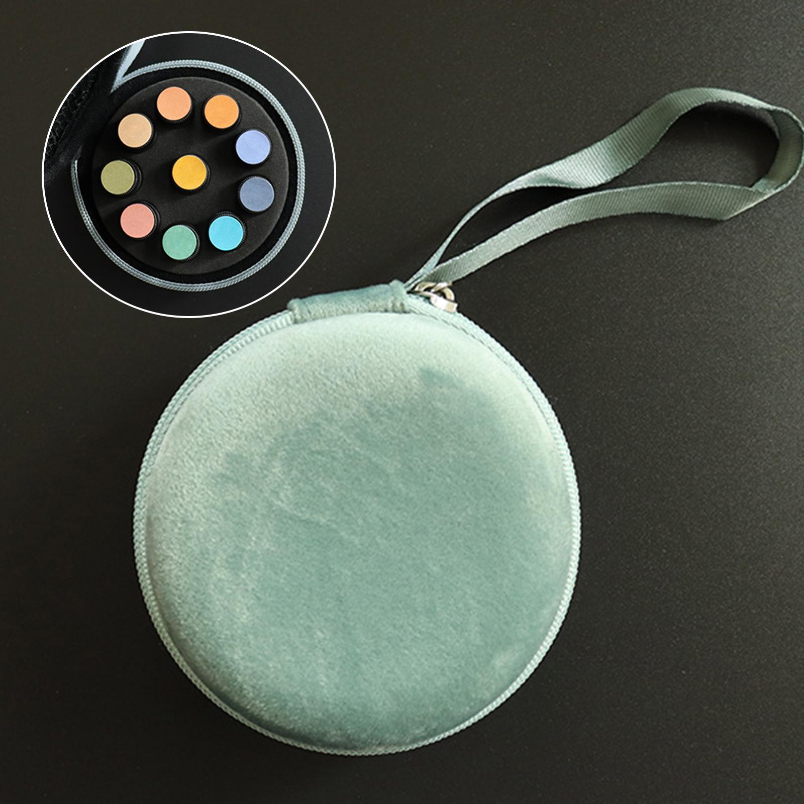 Essential Oil Carrying Case Storage Bags Velvet Round 10 Slot Organizer for Oil Bottle