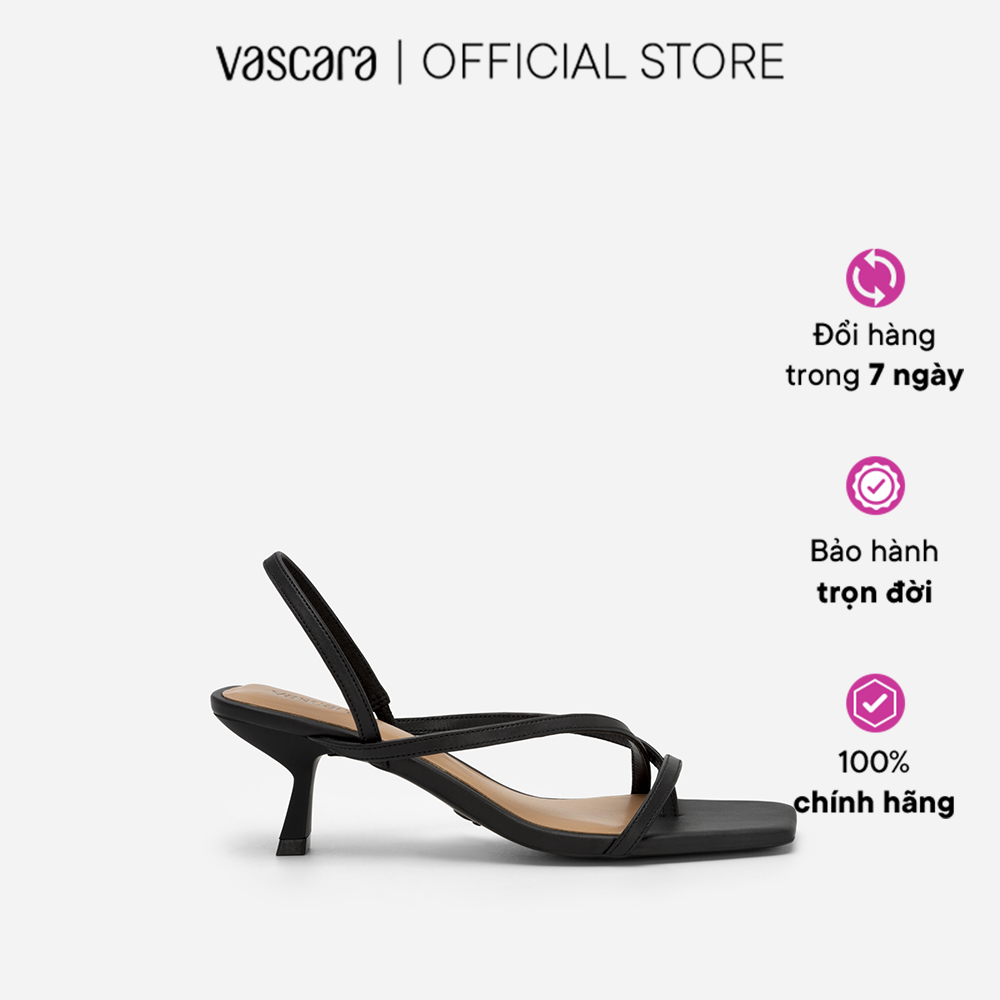 Vascara Giày Sandal Slingback Quai Ngang Phối Kẹp - SDN 0718