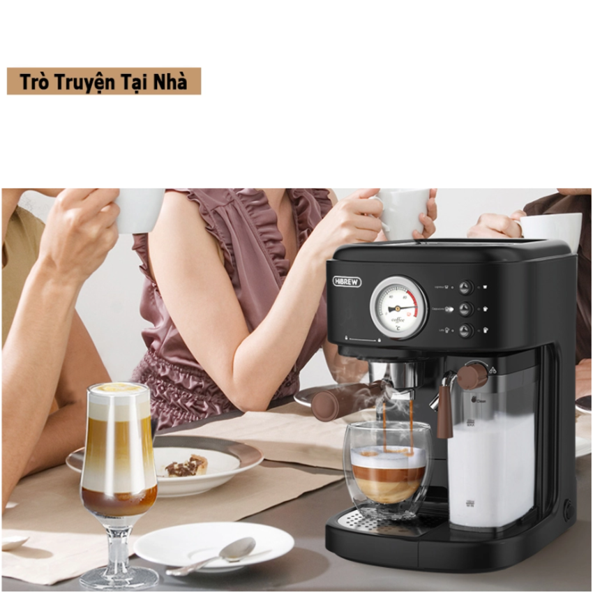 Máy pha cà phê Espresso chuyên nghiệp, thương hiệu Mỹ HiBREW cao cấp - H8A - HÀNG CHÍNH HÃNG