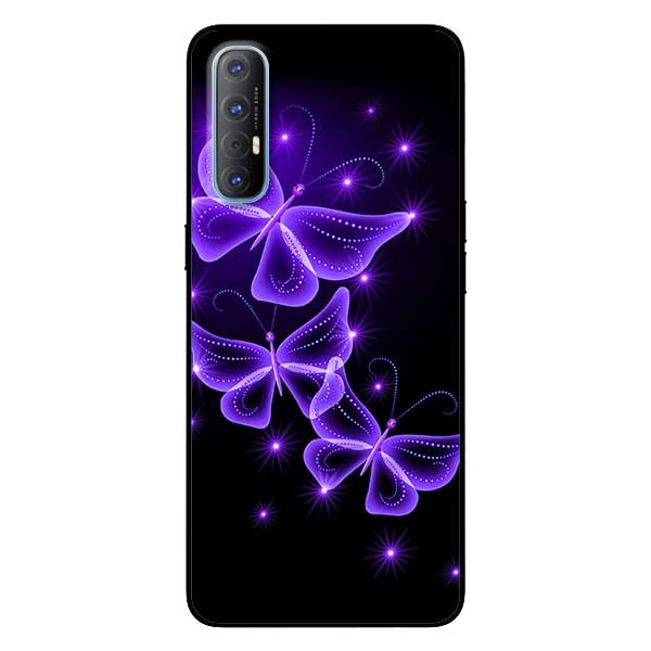 Ốp lưng dành cho Oppo Reno 3 Pro mẫu Bướm Tím