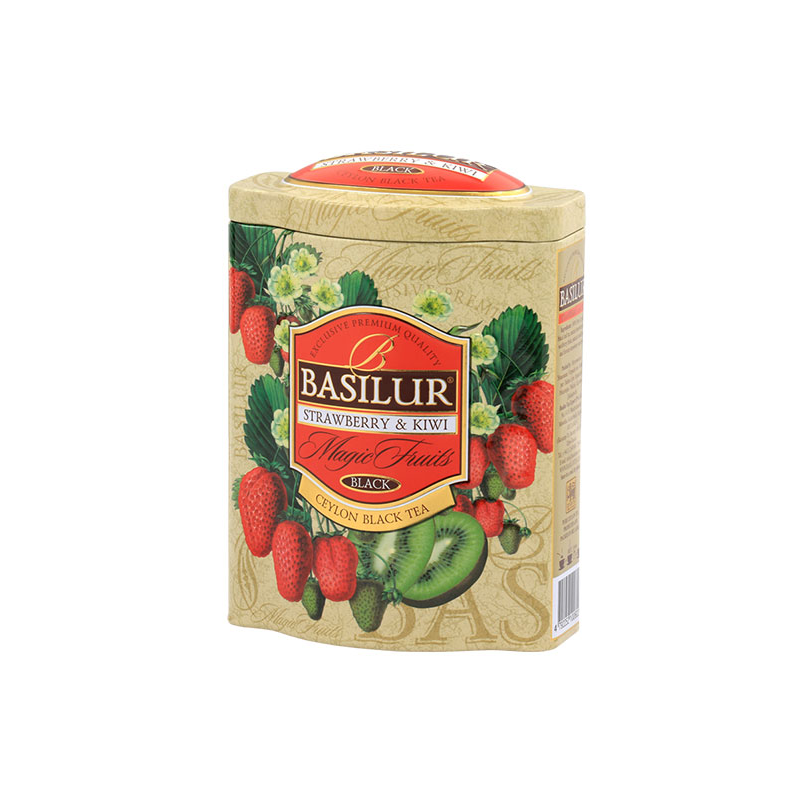 Trà đen Ceylon Basilur cao cấp vị Dâu tây & Kiwi - 100g