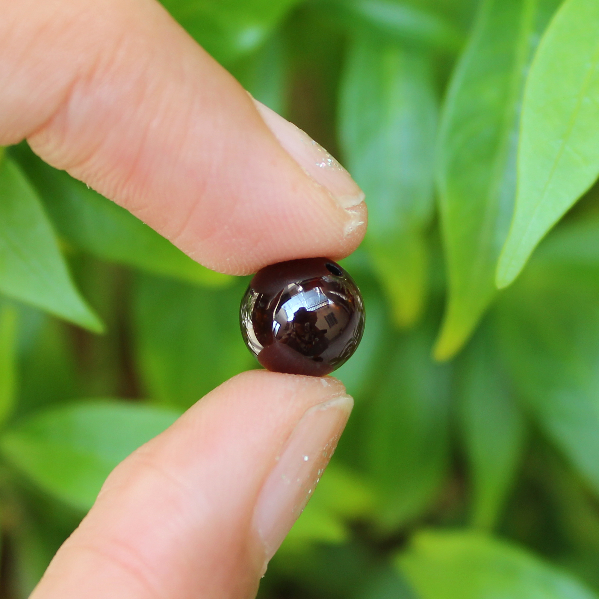 Hạt Đá Ngọc Hồng Lựu (Garnet) Tự Nhiên Dạng Tròn 8mm Loại AA, Đá Phong Thuỷ, Làm Trang Sức, Mặt Dây Chuyền, Chuỗi Hạt (1 Hạt)