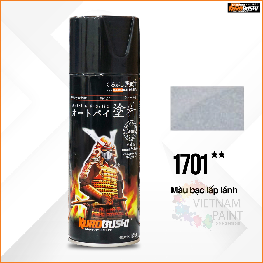 Sơn xịt Samurai Kurobushi - MÀU BẠC ÁNH KIM 1701
