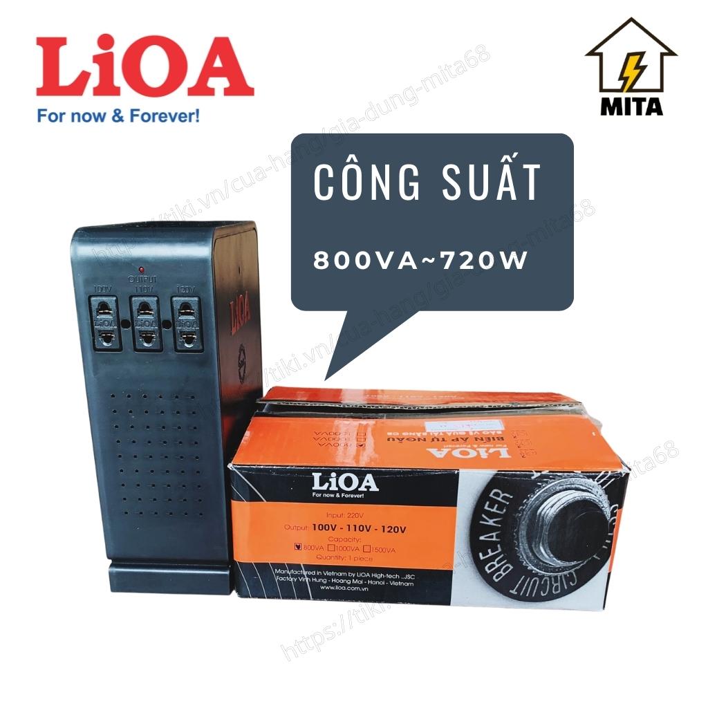 Biến Áp Đổi Nguồn LiOA Điện vào 220V - Điện ra 3 Đường 100/110/120V Công suất 800/1000/1500VA