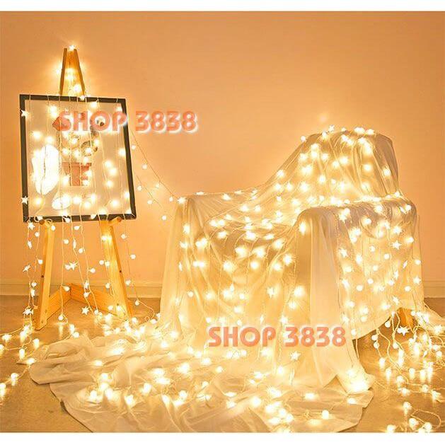 Cắm Điện-Dây Đèn Led Dài 10M- 100 Bóng Vàng