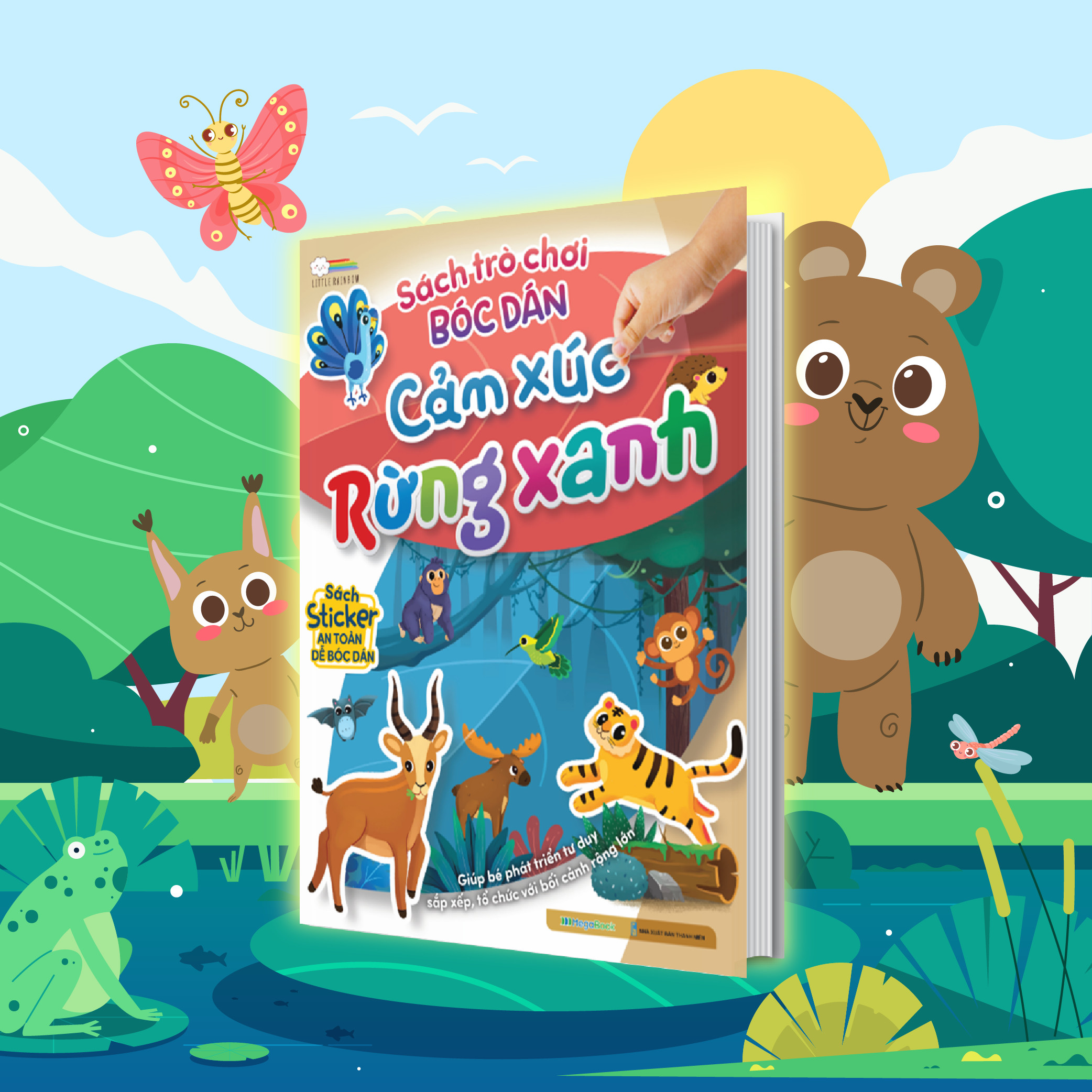 Combo Sách Trò Chơi Bóc Dán Cảm Xúc: Nông Trại + Đại Dương + Rừng Xanh + Khủng Long + Côn Trùng (Bộ 5 Cuốn) (MEGA)