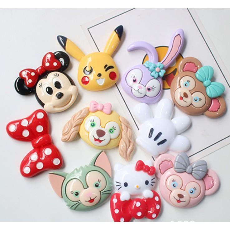 HN * Charm mặt Mickey, Pikachu, Cartoon Network size lớn cho các bạn trang trí vỏ ốp điện thoại, dán Jibbitz, DIY