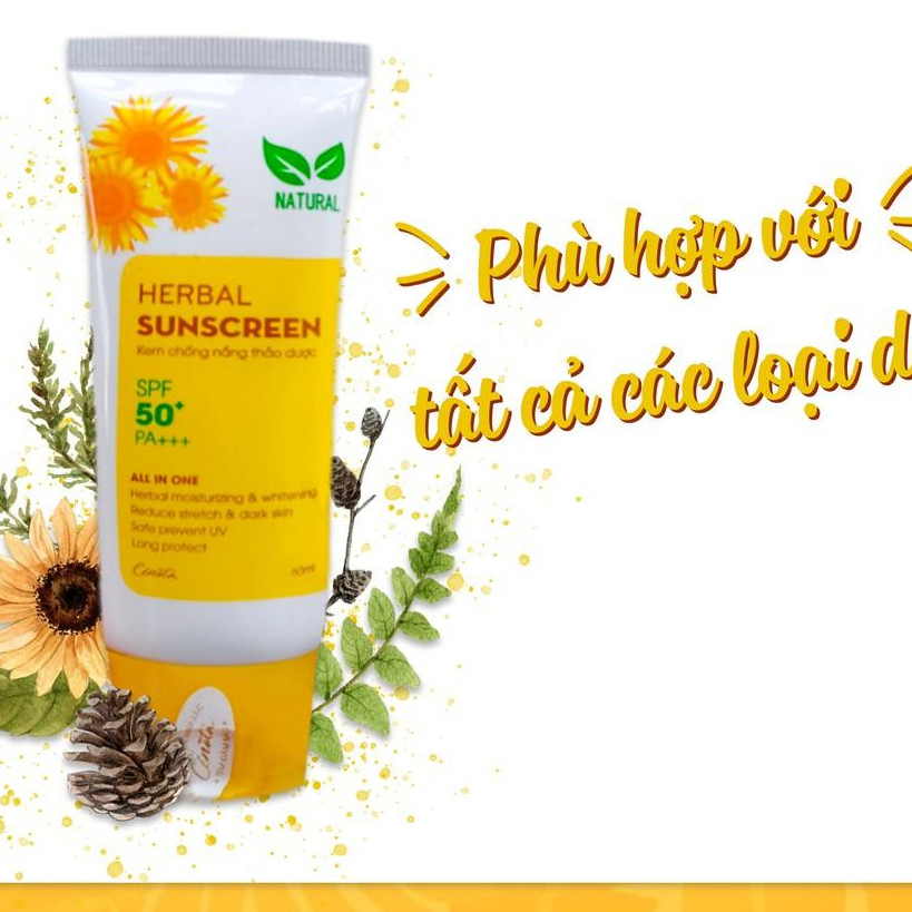 Kem chống nắng thảo dược Cénota Herbal Sunscreen SPF50+/PA+++ 60ml