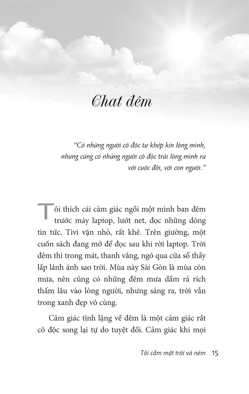 Tôi Cầm Mặt Trời Và Ném
