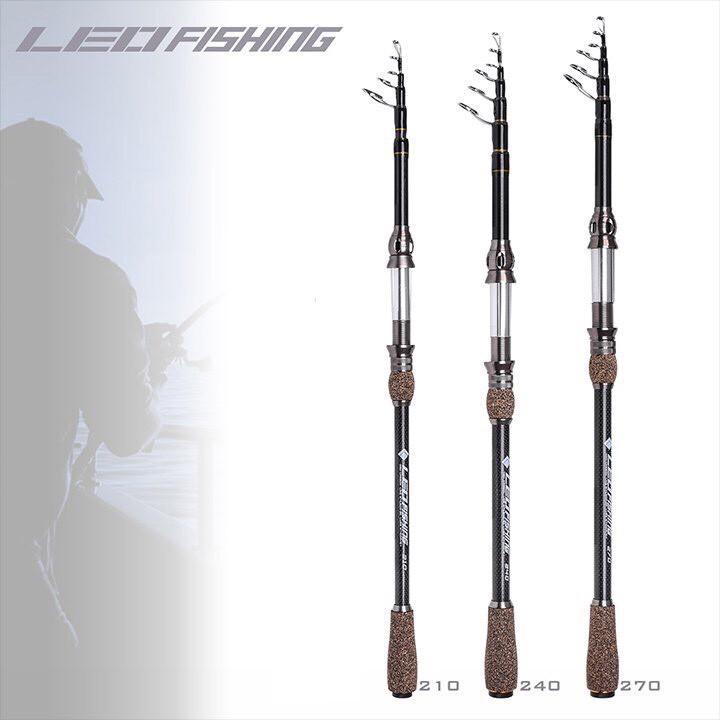 Cần câu carbon Leo Fishing cao cấp đầu chống xoắn