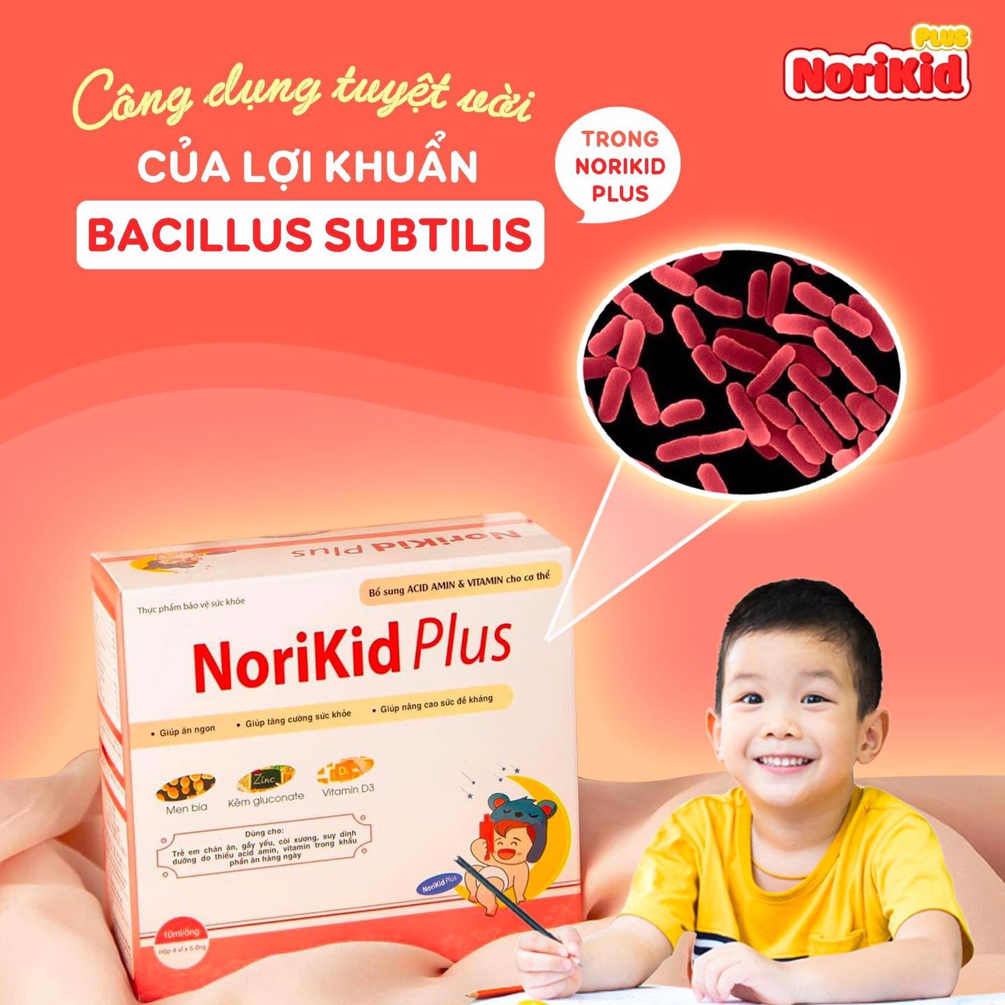 Tăng Cân Norikid Plus Cho Bé 20 ống Dạng Siro