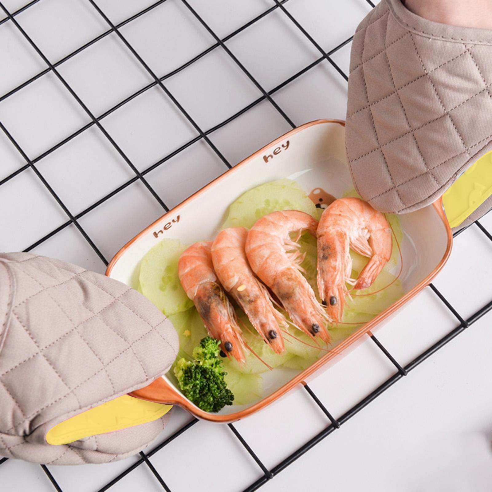 Găng tay lò nướng bằng silicone, chịu nhiệt tốt, chống trượt, bảo vệ ngón tay