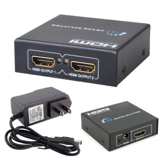 Bộ Chia HDMI 1 Ra 2 – HDMI Splitter 1x2 - Chia Cổng Ra 2 Màn Hình TV, Máy Chiếu