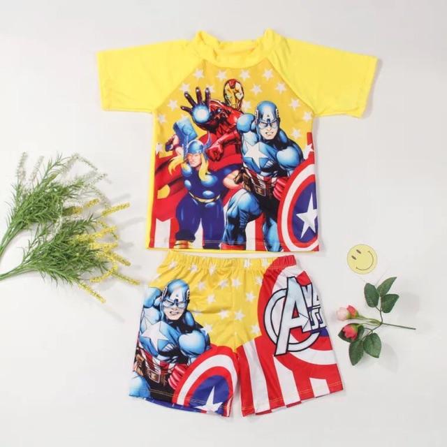 Đồ bơi bé trai Boi032 đội trưởng mỹ captain America (15-22kg)