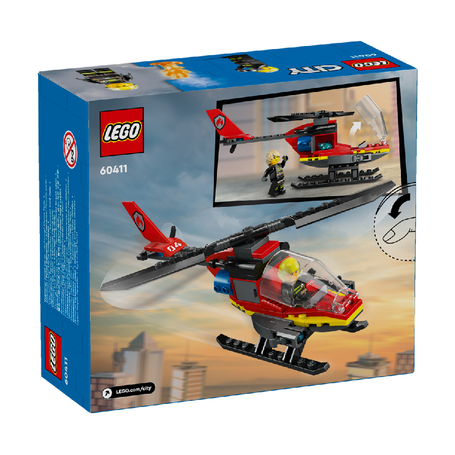 Đồ Chơi Lắp Ráp Trực Thăng Cứu Hỏa Lego City 60411 LEGO CITY 60411