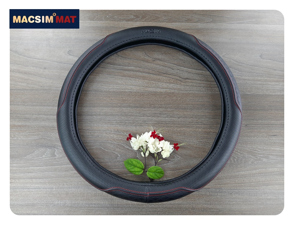 Bọc vô lăng cao cấp Macsim mã L612 mới chất liệu da thật - Khâu tay 100% size M màu be, mầu đen,mầu ghi