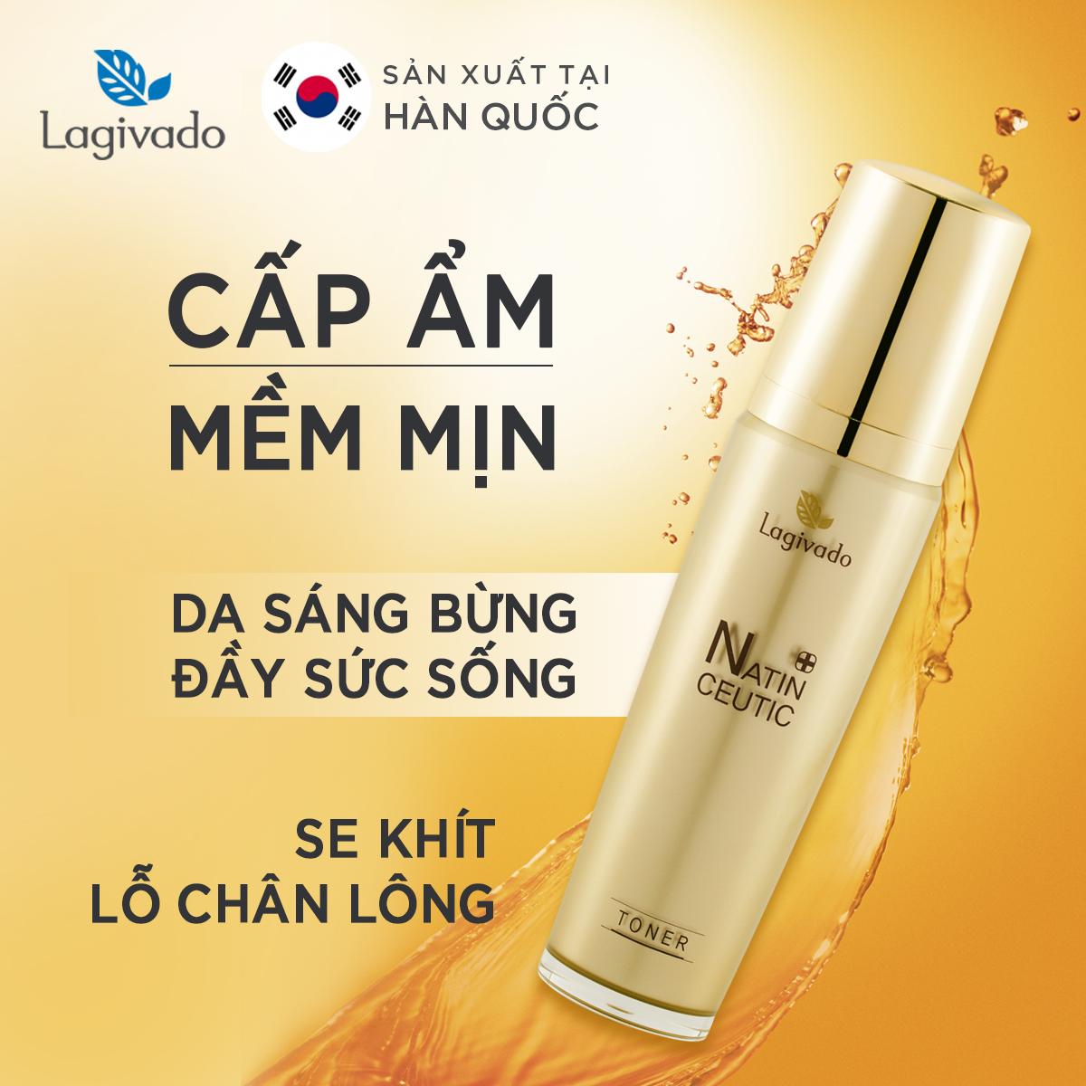 Bộ dưỡng trẻ hoá da HÀN QUỐC LAGIVADO NATIN CEUTIC: TONNER (120ml) + SERUM (50ml) + CREAM (50g)