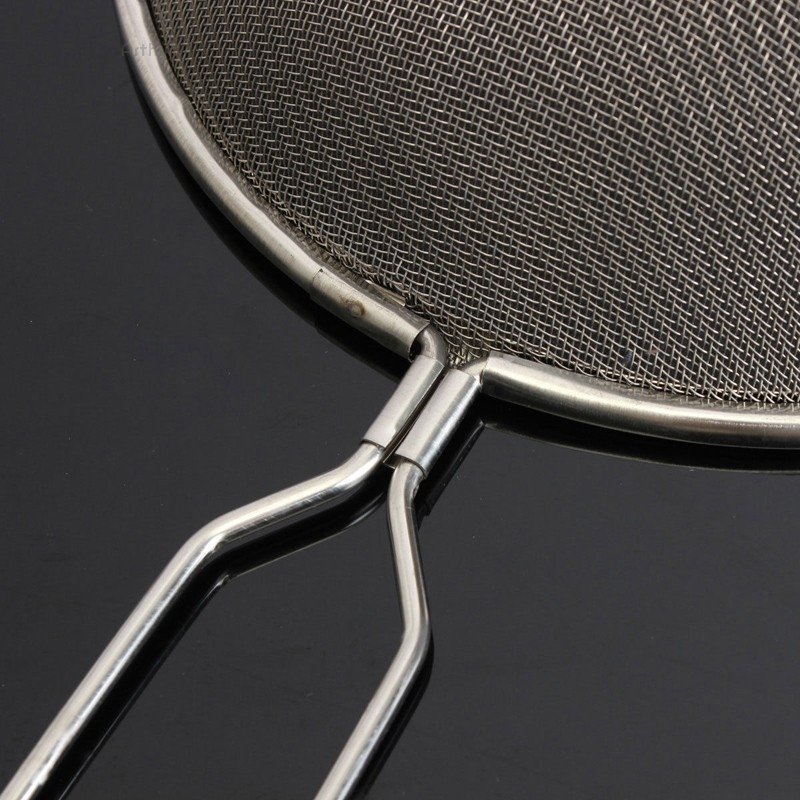 Ray lọc tròn inox có tai gác ,Loại 19 cm và 25 cm - Lọc bột cháo, nước ép, thức ăn dặm cho bé